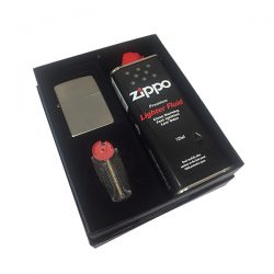 Zippo 205 Satin Chrome Lighter Gift Pack