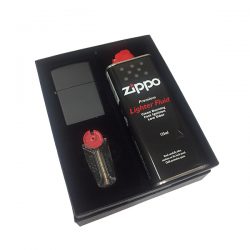 Zippo 218 Black Matt Lighter Gift Set