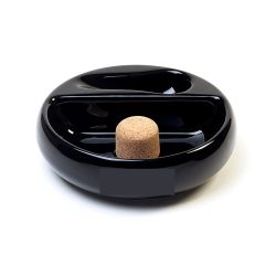 Savinelli W1007 Black Pipe Knocker &1Pipe Rack