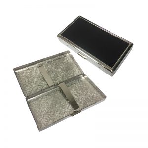 Pearl 24903-10 Silver / Black Cigarette Case