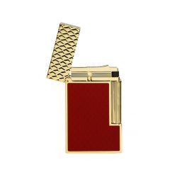 S.T. Dupont C16626 L2 Guilloche Dragon Burgundy / Yellow Gold