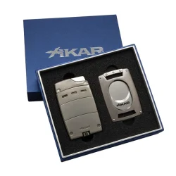 Xikar 907GM Gun Metal Cutter & Lighter Combo